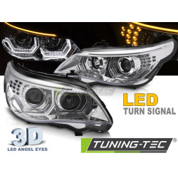 TUNING-TEC farovi (Angel Eyes) za 3D BMW E60 E61 03-07, krom