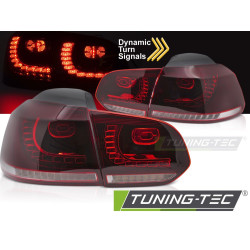 TUNING-TEC LED stražnja svjetla (SEQ) za VW GOLF 6 08-13 (HATCHBACK), crveno-bijela
