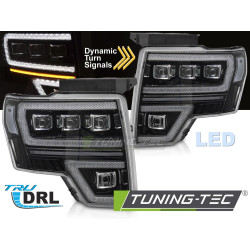 TUNING-TEC LED farovi (Full LED, DRL, SEQ) za FORD F150 MK12 08-14 (LED, bez homologacije), crna