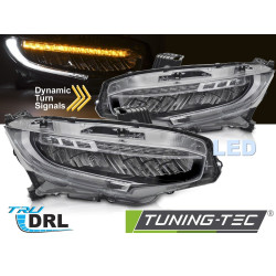 TUNING-TEC LED farovi (Full LED) za HONDA CIVIC X 16-21 (LED, bez homologacije), crna, V1