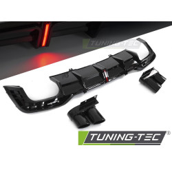 DIFUZOR DUPLOG ISPUHA CRNI SJAJ s LED ŠTOP SVJETLOM SPORTSKI STIL za AUDI A5 F5 19-23