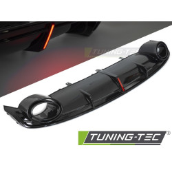 DUPLI DIFUZOR SJAJNA CRNA s LED KOČNICOM U STILU SPORT za AUDI A7 C7 10-14
