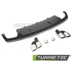 DIFUZOR DUPLI ISPUH SILVER BLACK SPORT S STYLE za AUDI A7 C7 14-18