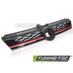 TUNING-TEC maska (Sport) za VW GOLF 7 17-19 (Glossy Black with Red Line) (s adaptivnim tempomatom), sjajna crna
