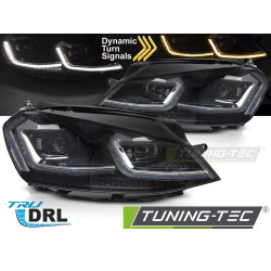 Prednji farovi LED SEQ DRL za VW GOLF VII 13-17 (Srebrna)