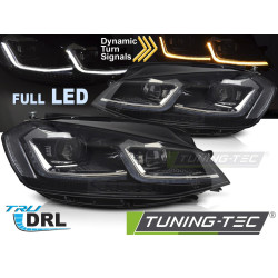 TUNING-TEC LED farovi (Full LED, DRL, SEQ) za VW GOLF VII 17-19 (LED, bez homologacije), srebrna