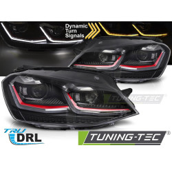 TUNING-TEC LED farovi (DRL, SEQ) za VW GOLF VII 13-17 (H7), crvena