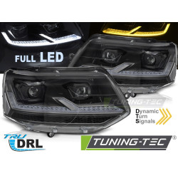 LED PREDNJI FAROVI SEQ DRL CRNI ZA VW T5.1 10-15
