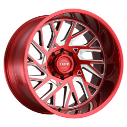 Tuff T4B felga 22x12 8x180 125.1 ET-45, Candy red
