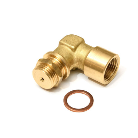 Adapteri i lambda sonde Adapter (emulator) za odstojnik Lambda (o2) sonde, kutni, mesingani, provrt 4 mm | race-shop.hr