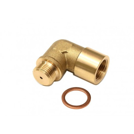 New Lambda (o2) Probe spacer adapter (emulator) angled, brass, 2 mm bore | race-shop.hr