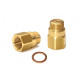 New Lambda (o2) Probe spacer adapter (emulator) straight, brass, 3 mm bore | race-shop.hr