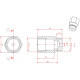 New Lambda (o2) Probe spacer adapter (emulator) straight, brass, 2 mm bore | race-shop.hr