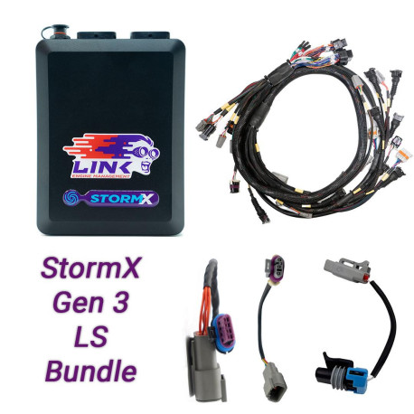 Samostalni ECU, zaslon i pribor Link Gen3 LS paket za leptir gasa na sajlu: G4X StormX upravljačka jedinica + kabelski snop motora LS | race-shop.hr