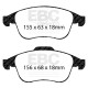 Kočnice EBC Auto Prednje kočione pločice EBC Redstuff Ceramic DP31993C | race-shop.hr