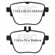 Kočnice EBC Auto Stražnje kočione pločice EBC Yellowstuff Street + Track DP42337R | race-shop.hr