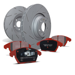 Stražnji set EBC PD07KR240 - Kočioni diskovi Ultimax Grooved + kočione pločice Redstuff Ceramic