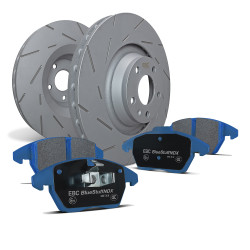 Prednji set EBC PD09KF494 - Kočioni diskovi Ultimax Grooved + kočione pločice Bluestuff