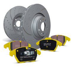 Stražnji set EBC PD13KR546 - Kočioni diskovi Turbo Grooved + kočione pločice Yellowstuff