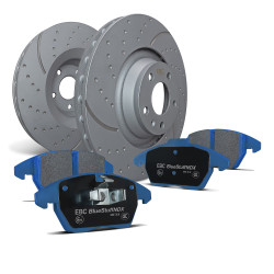 Stražnji set EBC PD14KR258 - Kočioni diskovi Turbo Grooved + kočione pločice Bluestuff