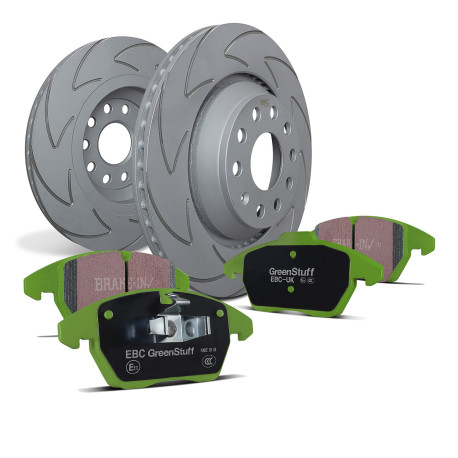Kočnice EBC Auto Stražnji set EBC PD16KR077 - Kočioni diskovi BSD Grooved + kočione pločice Greenstuff | race-shop.hr