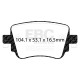 Kočnice EBC Auto Stražnji set EBC PD16KR090 - Kočioni diskovi BSD Grooved + kočione pločice Greenstuff | race-shop.hr