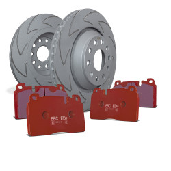 Stražnji set EBC PD20KR273 - Kočioni diskovi BSD Grooved + kočione pločice Orangestuff