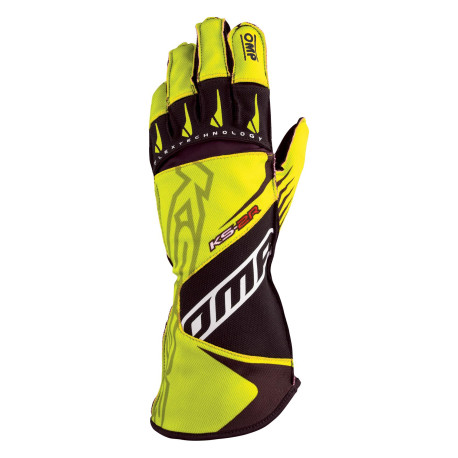 Rukavice Karting rukavice OMP KS-2R (vanjsko šivanje), žuta/crna | race-shop.hr