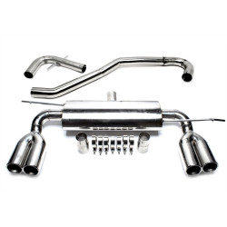 TA-TECHNIX duplex trkaći ispuh od nehrđajućeg čelika za VW Golf Plus 1KP, 2× 76 mm lijeva / 2× 76 mm desna