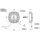 Ventilator 12V Univerzalni električni ventilator SPAL 167mm - pritisni , 12V | race-shop.hr
