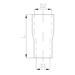 Silikonska redukcija - 15mm (0,59") za 25mm (1")