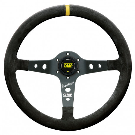 Volani Sportski volan s 3 kraka OMP Corsica Superleggero, 350mm, brušena koža, 95mm uvlačenje, crna/žuta | race-shop.hr