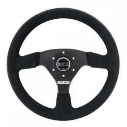 Sportski volan s 3 kraka Sparco R323, 330mm, brušena koža, 39mm uvlačenje, crna