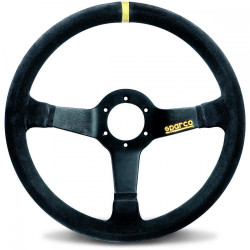 Sportski volan s 3 kraka Sparco R345, 350mm, brušena koža, 63mm uvlačenje, crna/žuta