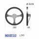 Volani Sportski volan s 3 kraka Sparco L777, 350mm, koža, 63mm uvlačenje, crna/srebrna | race-shop.hr