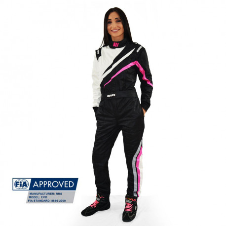 Kombinezoni FIA trkaći kombinezon RRS EVO Dynamic, crna/roza | race-shop.hr