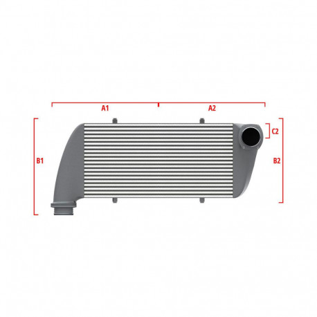 Po mjeri Competition Intercooler Wagner za mjeru 500mm x 205mm x 80mm | race-shop.hr