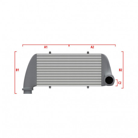 Po mjeri Performance Intercooler Wagner za mjeru 600mm x 300mm x 90mm | race-shop.hr