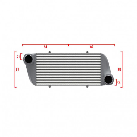 Po mjeri Performance Intercooler Wagner za mjeru 550mm x 400mm x 100mm | race-shop.hr
