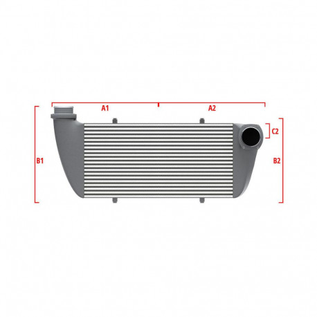 Po mjeri Competition Intercooler Wagner za mjeru 650mm x 400mm x 100mm | race-shop.hr