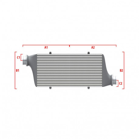 Po mjeri Performance Intercooler Wagner za mjeru 650mm x 400mm x 100mm | race-shop.hr