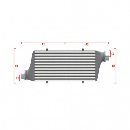 Po mjeri Performance Intercooler Wagner za mjeru 500mm x 205mm x 80mm | race-shop.hr