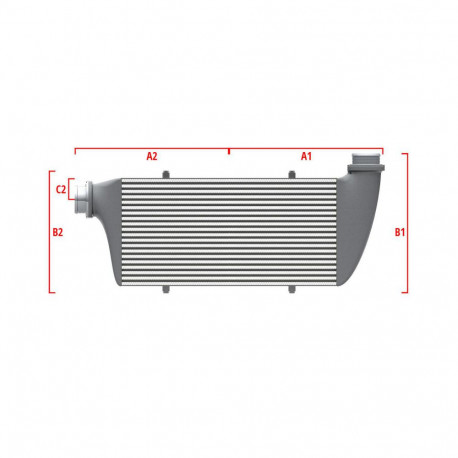 Po mjeri Performance Intercooler Wagner za mjeru 500mm x 300mm x 90mm | race-shop.hr