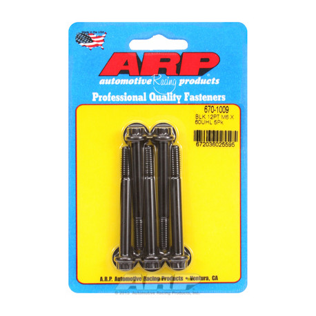 Vijci ARP M6 x 1.00 x 60 12pt crni oxid šarafi (5kom) | race-shop.hr