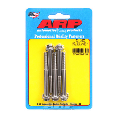 Vijci ARP "1/4""-28 x 2.500 hex SS šarafi" (5kom) | race-shop.hr
