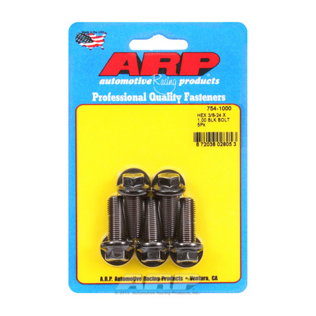 Vijci ARP "3/8""-24 x 1.000 hex 7/16 crni oxid šarafi" 5kom | race-shop.hr
