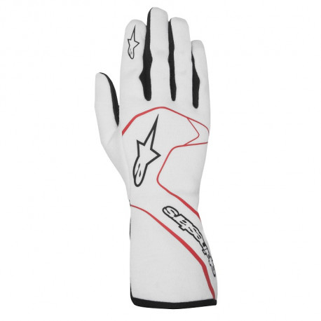Rukavice Rukavice Alpinestars Tech-1 Race sa FIA homologacija - bjele / crvene | race-shop.hr