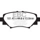 Kočnice EBC Auto Stražnje kočione pločice EBC Ultimax OEM Replacement DPX2186 | race-shop.hr
