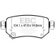 Kočnice EBC Auto Stražnje kočione pločice EBC Greenstuff 2000 Sport DP22287 | race-shop.hr