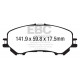 Kočnice EBC Auto Prednje kočione pločice EBC Greenstuff 2000 Sport DP23032 | race-shop.hr